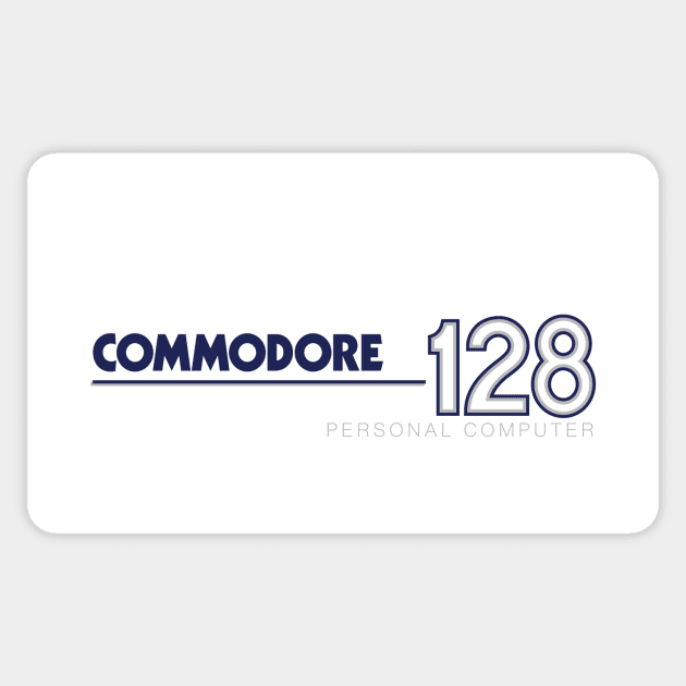 Commodore 128 - Version 1 Sticker by RetroFitted